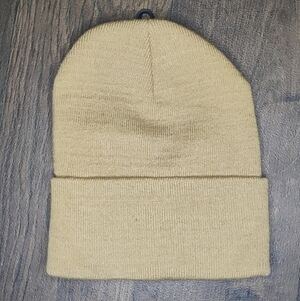 Tan plain beanie hat